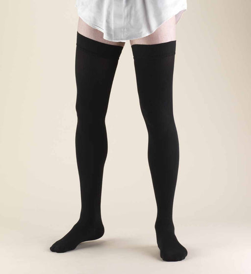 Second Skin Men's 20-30 mmHg Dress Thigh High Support Socks