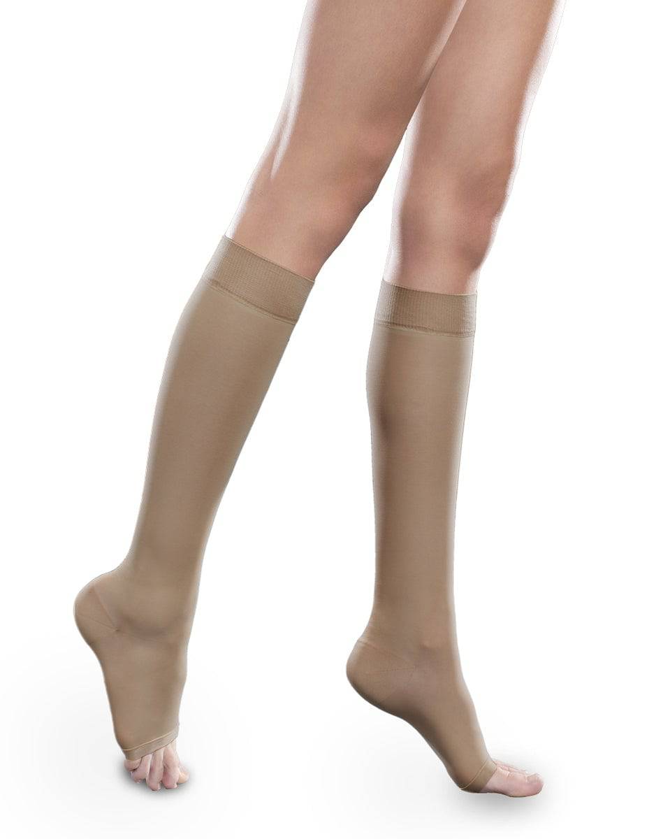 Therafirm Sheer Ease Kniestrümpfe mit offener Spitze für Damen, 15–20 mmHg 
