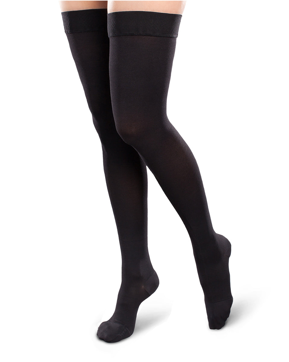 Therafirm Ease Blickdichter Strumpf mit geschlossener Spitze für Damen, schenkelhoch, 20–30 mmHg