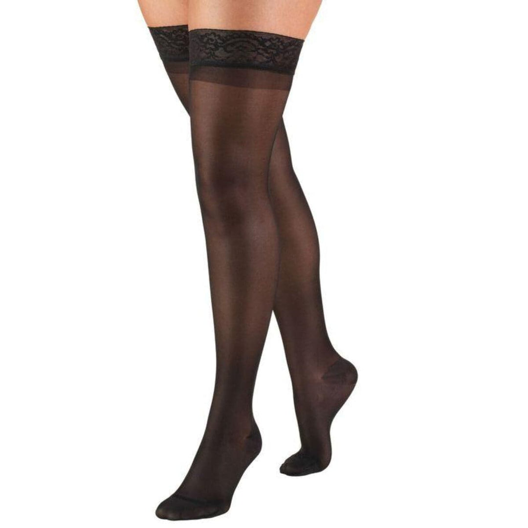 TRUFORM Women's LITES 15-20 mmHg Thigh High Support Stockings