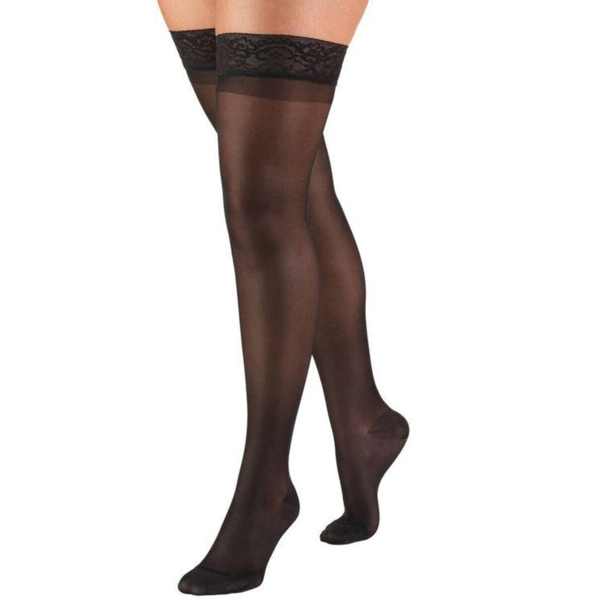 TRUFORM Women's LITES 15-20 mmHg Thigh High Support Stockings