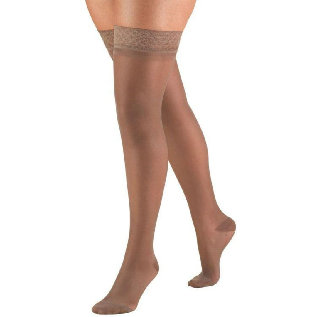 TRUFORM Women's LITES 15-20 mmHg Thigh High Support Stockings