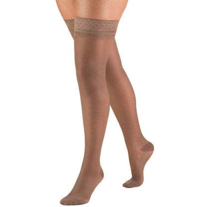 TRUFORM Women's LITES 15-20 mmHg Thigh High Support Stockings