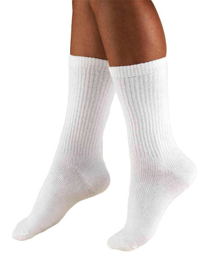 White knee-high socks on a white background