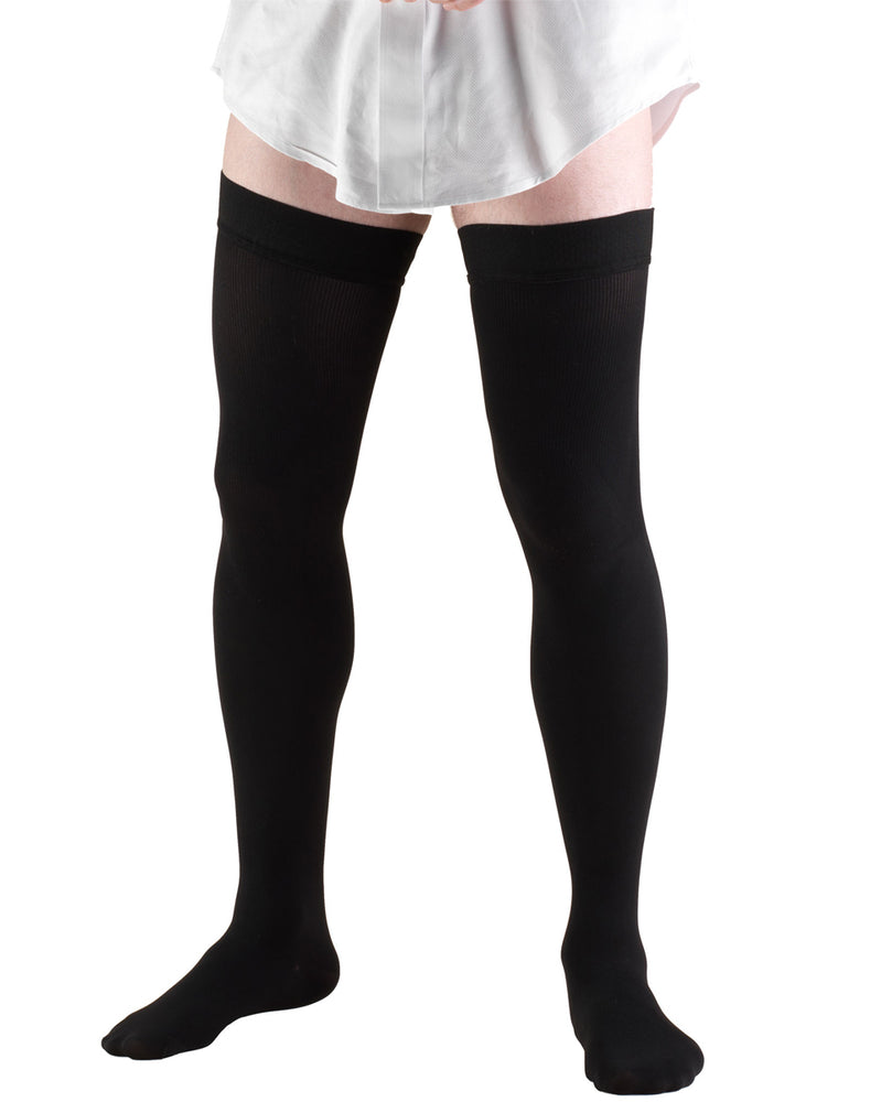 TRUFORM Men's Dress Thigh High Support Socks 20-30 mmHg