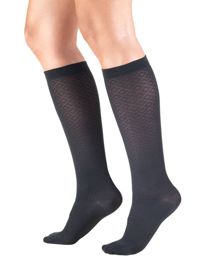 TRUFORM Damen-Hosensocken aus Rautenstrick, 15–20 mmHg