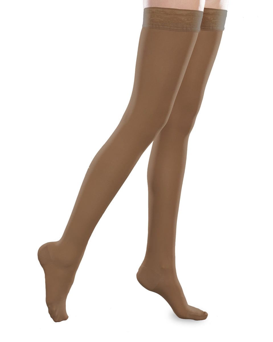 Therafirm Sheer Ease Damen-Oberschenkelstrümpfe mit geschlossener Spitze, 20–30 mmHg 