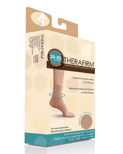 Therafirm Unisex Open Toe Support Anklet SOLD AS SINGLE, 20-30 mmHg | Clearance (Final Sale)