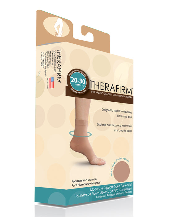 Therafirm Unisex Open Toe Support Anklet SOLD AS SINGLE, 20-30 mmHg