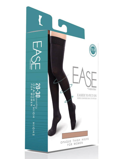 Therafirm Ease Blickdichter Strumpf mit geschlossener Spitze für Damen, schenkelhoch, 20–30 mmHg