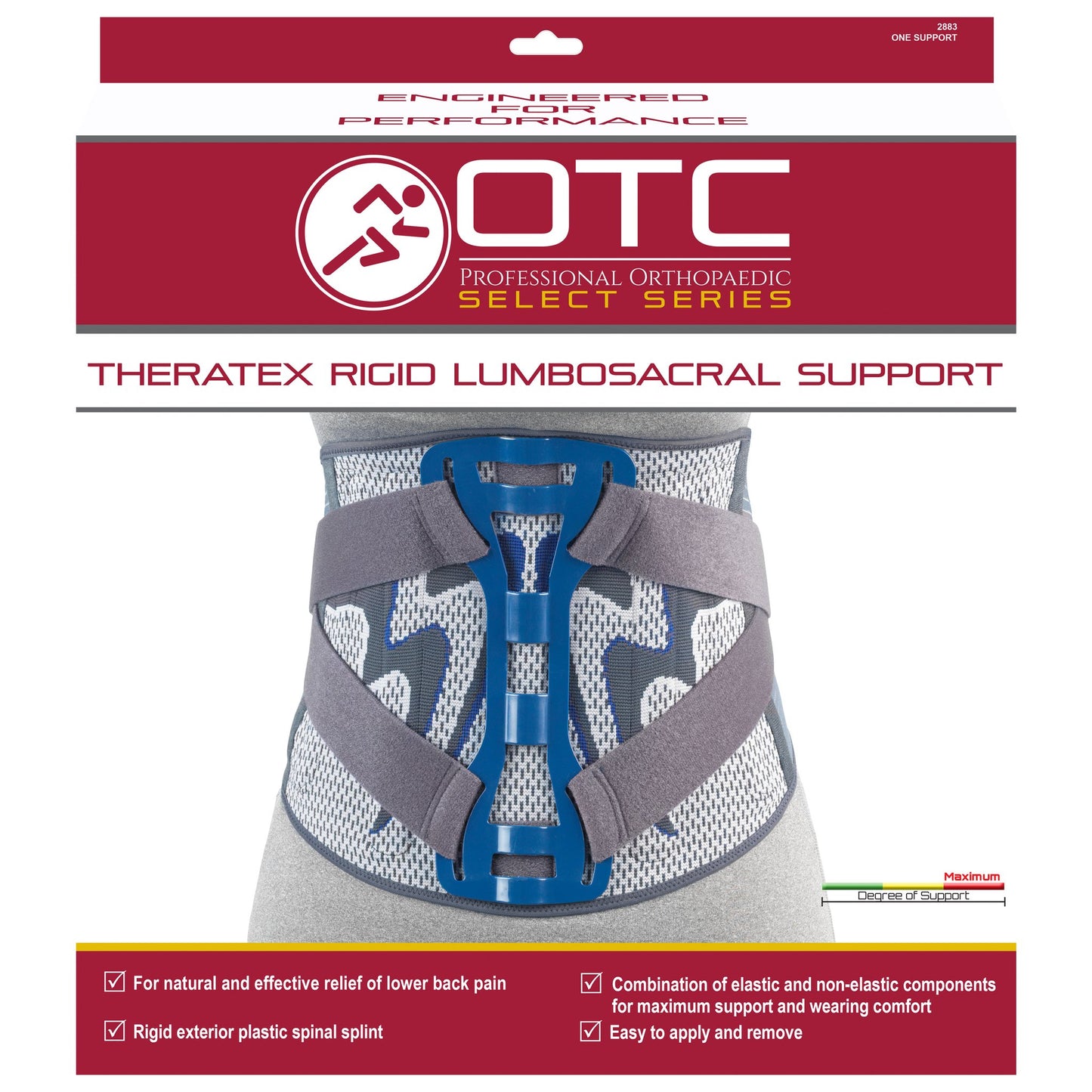 OTC THERATEX RIGID LS SUPPORT - 2883