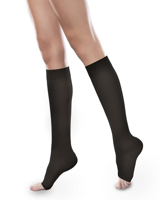 Therafirm Sheer Ease Women's OPEN TOE  Knee High Stockings 30-40mmHg