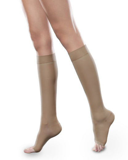 Therafirm Sheer Ease Kniestrümpfe mit offener Spitze für Damen, 30–40 mmHg – Ausverkauf 