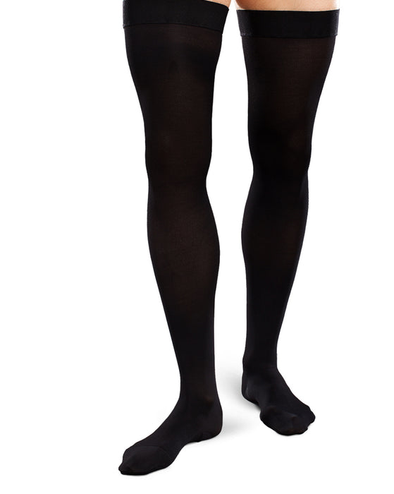 Therafirm Ease Opaque Mens Closed Toe Thigh High 20-30 mmHg