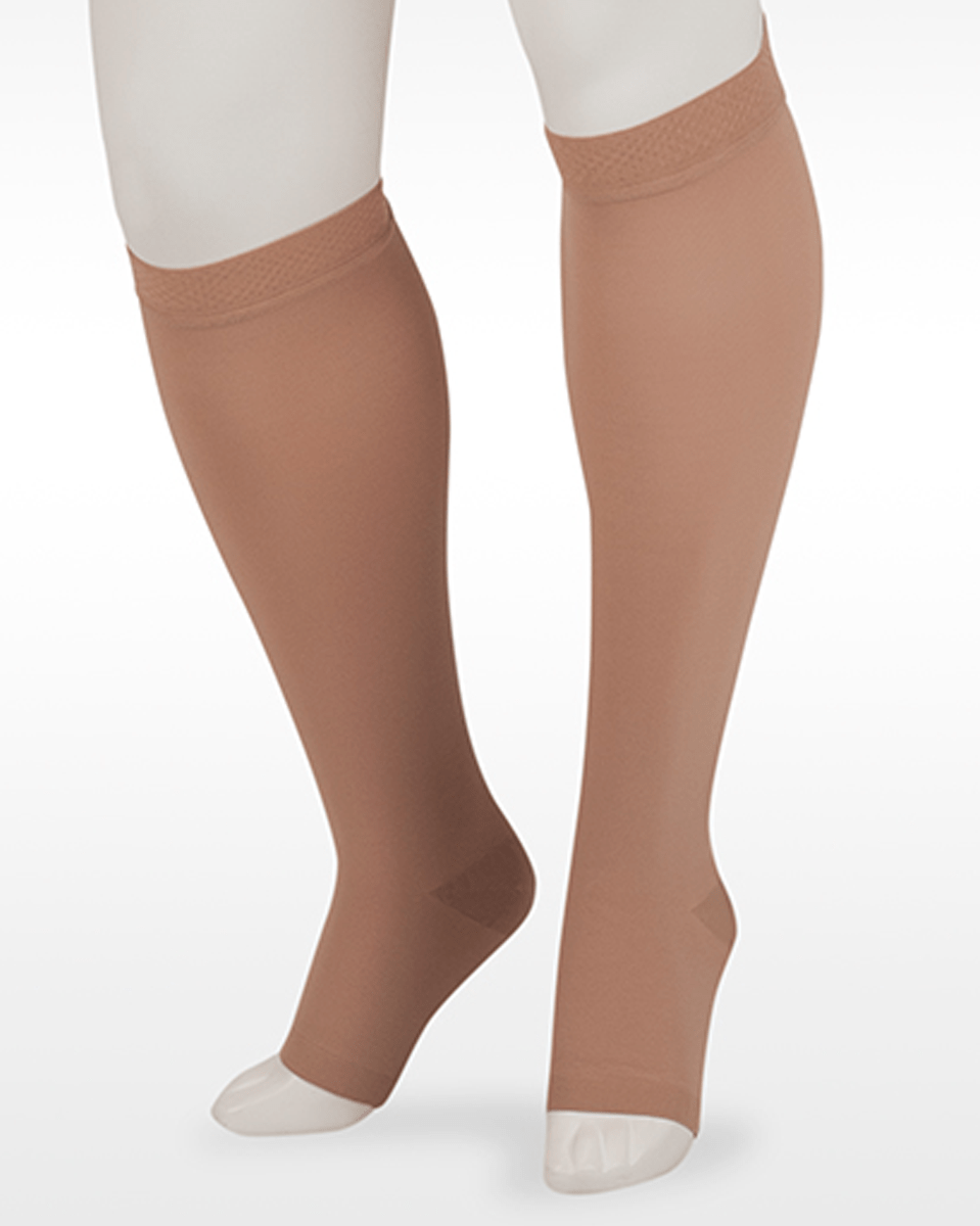 Juzo 3511 Dynamic Unisex OPEN TOE Knee Highs w/ Silicone Top 20-30 mmHg | Clearance (Final Sale)