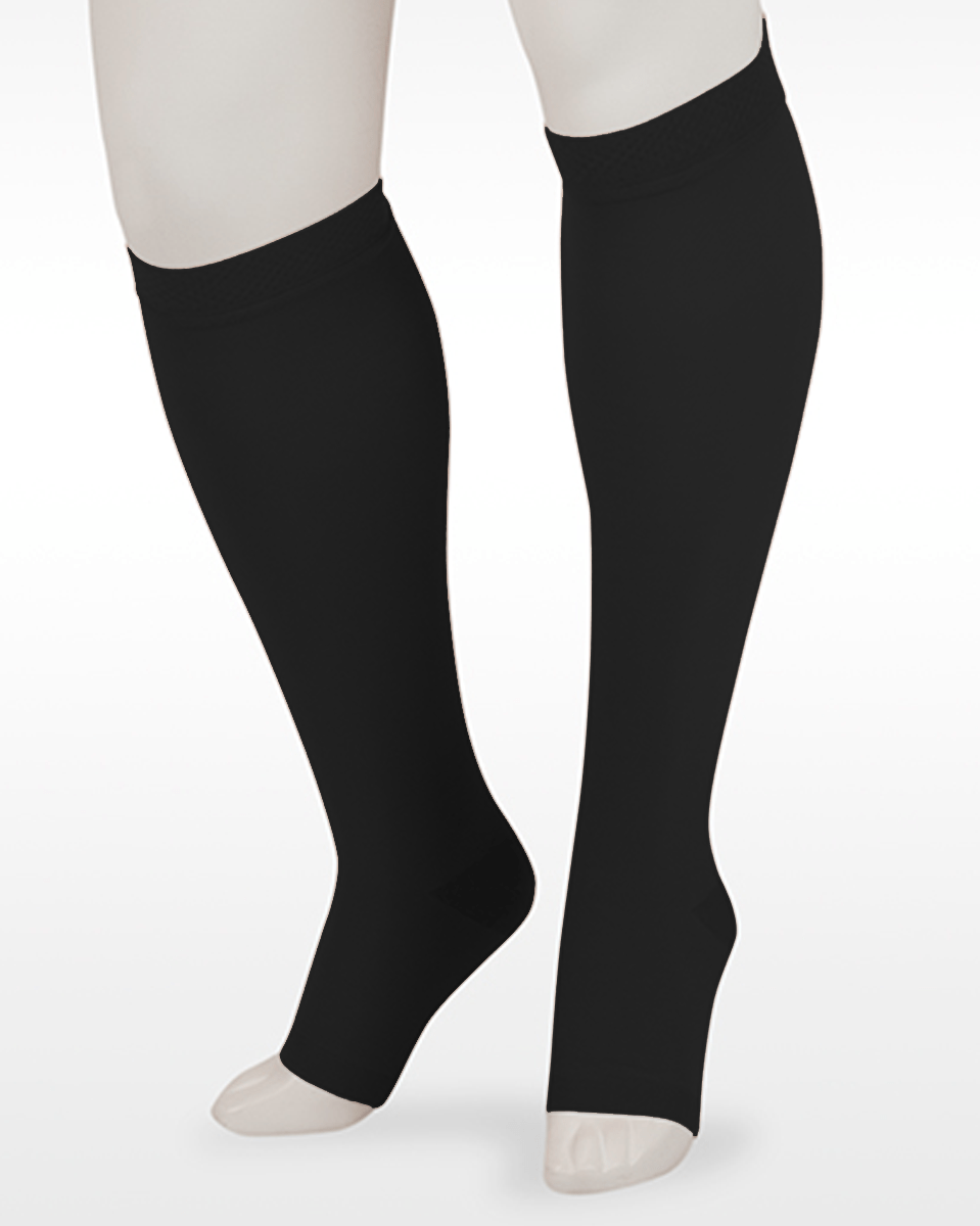 Juzo 3511 Dynamic Unisex OPEN TOE Knee Highs w/ Silicone Top 20-30 mmHg | Clearance (Final Sale)