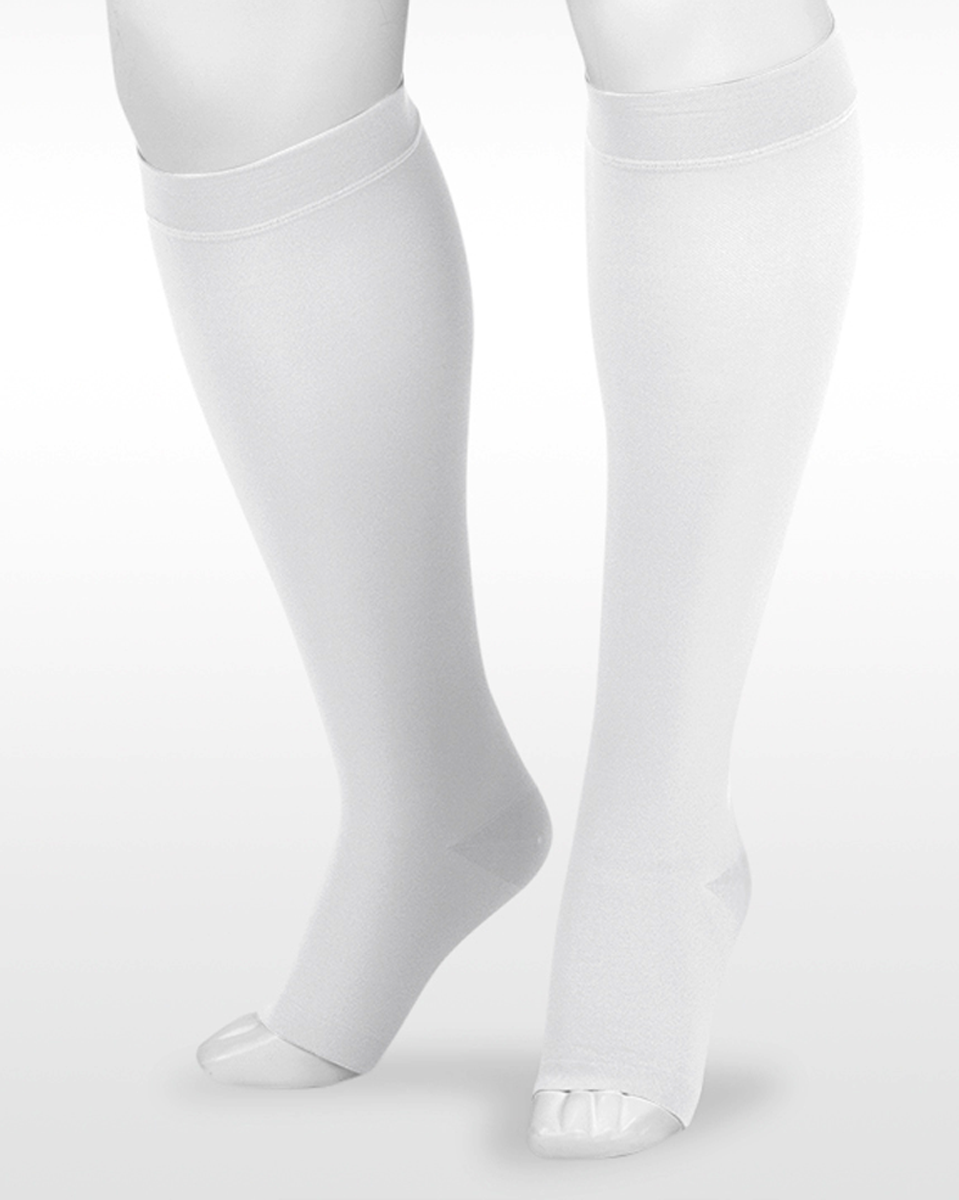 Juzo Dynamic OPEN TOE Knee High 30-40 mmHg w/ 3.5 cm Silicone Top | Clearance (Final Sale)
