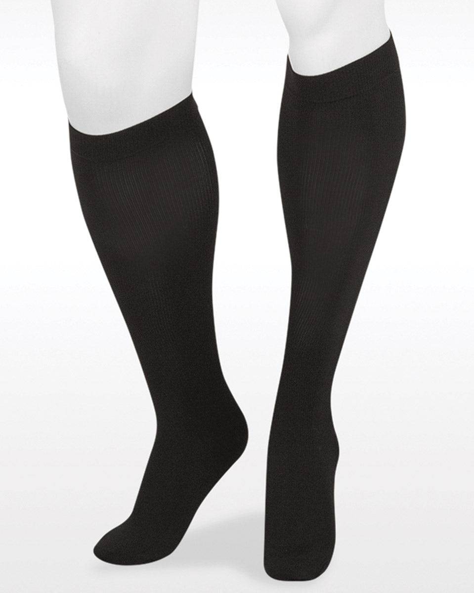 Juzo 2002 Soft Ribbed Silver Sole Men's Knee Highs 30-40 mmHg