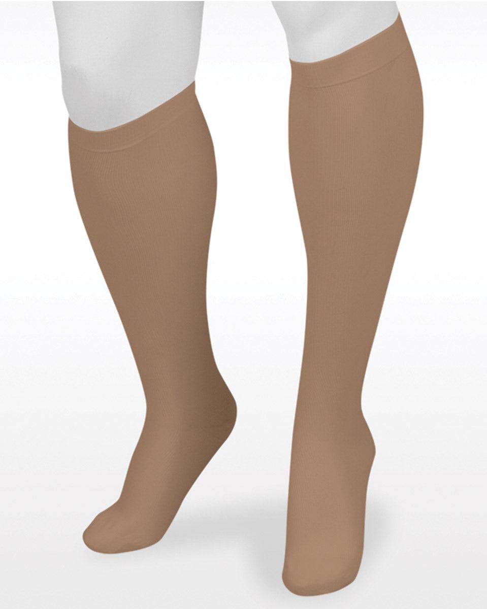 Juzo 2002 Soft Ribbed Silver Sole Men's Knee Highs 30-40 mmHg