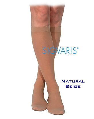 Sigvaris 770 Truly Transparent 20-30 mmHg Womens Closed Toe Knee Hi 772C