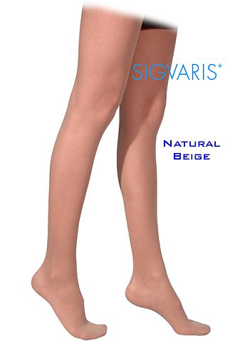 Sigvaris 770 Truly Transparent 20-30 mmHg Women's Closed Toe Thigh High 772N