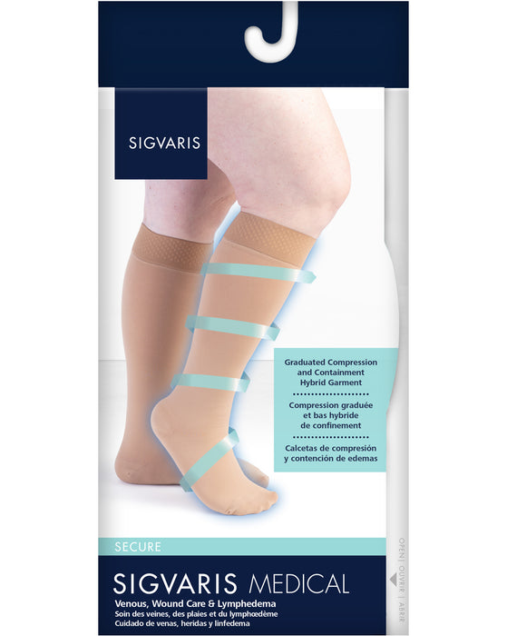 Sigvaris 550 Secure Women's Closed Toe Knee High w/ Silicone Band 20-30 mmHg - 552C