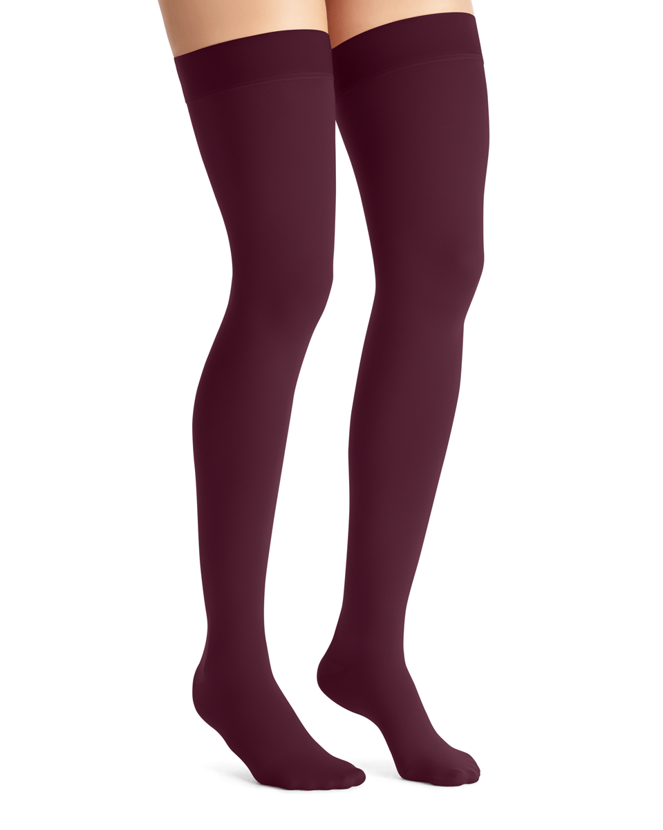 Jobst Blickdichte, schenkelhohe Strümpfe mit geschlossener Spitze und festem Halt, 20-30 mmHg