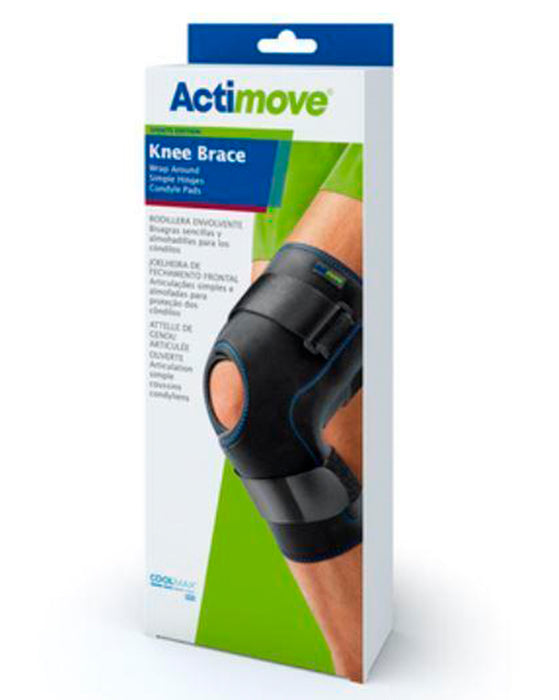 Actimove Knee Brace Wrap Around, Simple Hinges (Sports Edition) - 755001