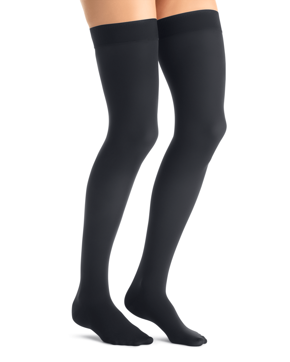 Jobst Blickdichter, moderater Halt, 15–20 mmHg, Oberschenkelhoch, mit Silikon-Oberteil