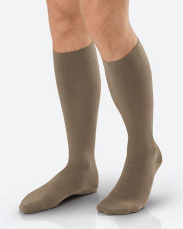 Chaussettes de compression hautes côtelées Jobst pour hommes Ambition 20-30 mmHg