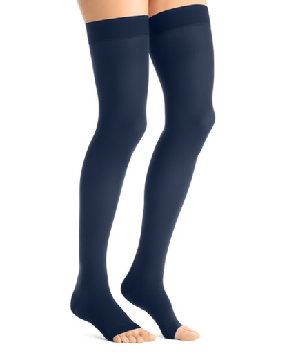 Jobst Opaque Maternity  OPEN TOE 15-20 mmHg Thigh High w/ Silicone Top Band