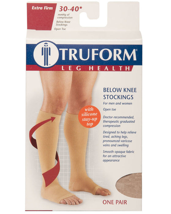 ReliefWear Classic Medical OPEN TOE Knee High Support Stockings 30-40 mmHg