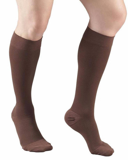 TRUFORM Classic Medical Microfiber Closed Toe Knee High Support Stockings 20-30 mmHg