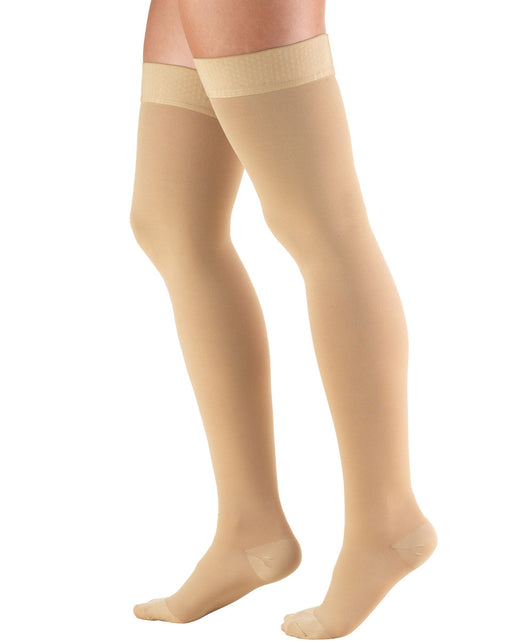 TRUFORM Classic Medical CLOSED TOE Thigh Highs Silicone Dot Top 15-20 mmHg