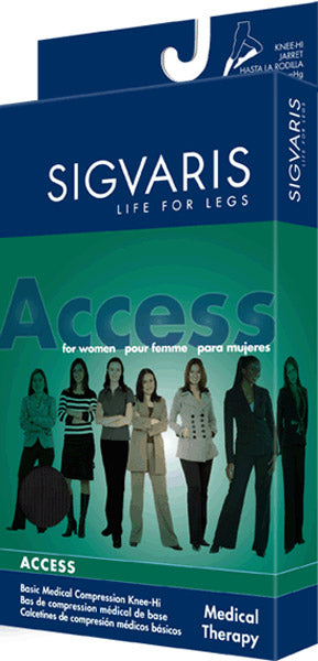 Sigvaris 970 Access Series 20-30 mmHg Men's Closed Toe Knee Highs - 922C