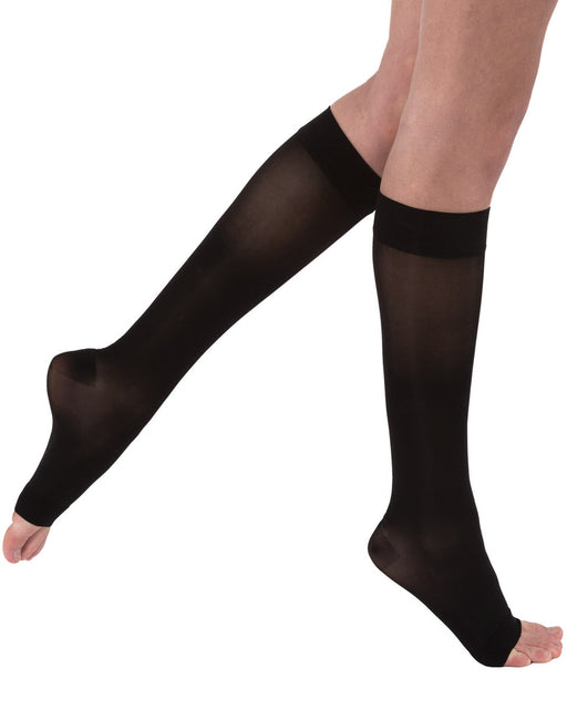Juzo 3512 AD Dynamic Unisex Open Toe Knee Highs w/ Silicone Top Band 30-40 mmHg
