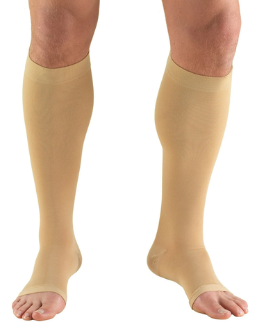 Chaussettes de compression médicales en microfibre ReliefWear 20-30 à bout ouvert 
