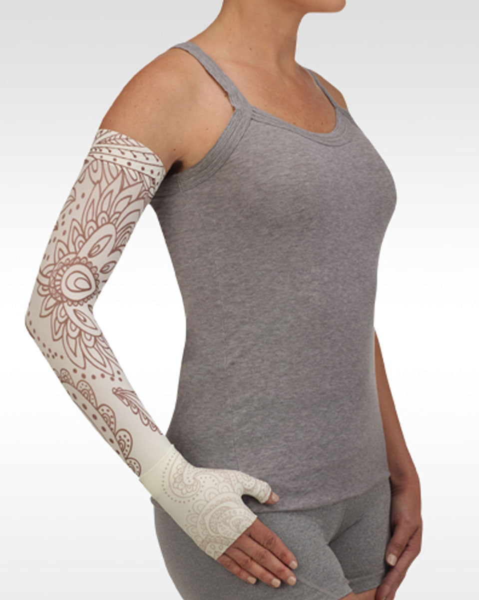 Juzo Soft 2001CG Print Series Armstulpen 20-30 mmHg mit Silikon-Oberband – Neue Muster – 1