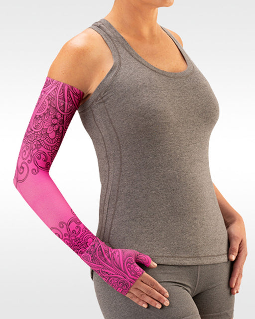 Juzo Soft 2001CG Print Series Armsleeves 20-30mmHg w/ Silicone Top Band - New Patterns