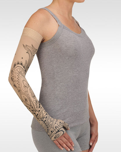 Juzo Soft 2001CG Print Series Armstulpen 20-30 mmHg mit Silikon-Oberband – Neue Muster – 1