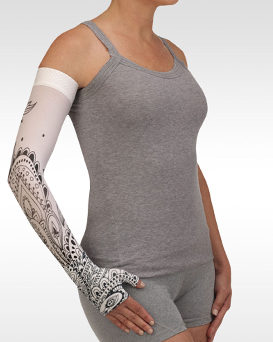 Juzo Soft 2001CG Print Series Armstulpen 20-30 mmHg mit Silikon-Oberband – Neue Muster – 1