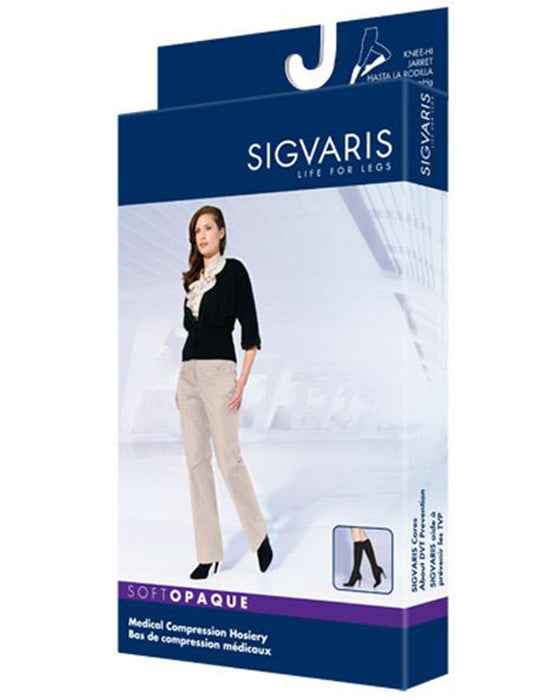 Sigvaris 843C Soft Opaque Women Closed Toe Knee High 30-40 mmHg