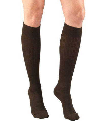 TRUFORM Damen Hosensocken mit Rippenmuster 15-20 mmHg