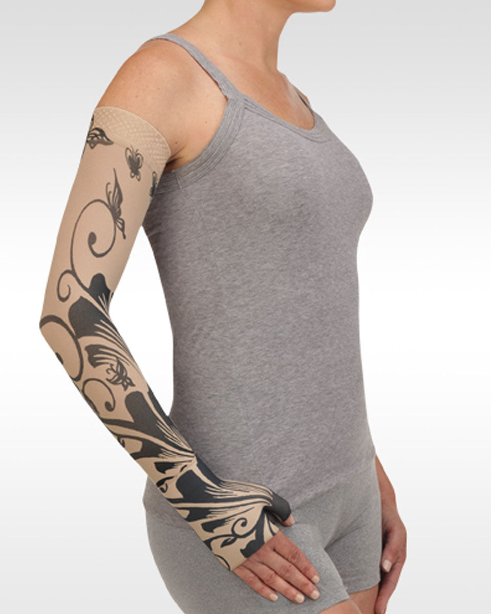 Juzo Soft 2001CG Print Series Armstulpen 20-30 mmHg mit Silikon-Oberband – Neue Muster – 1