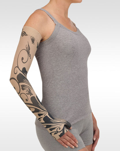 Juzo Soft 2001CG Print Series Armstulpen 20-30 mmHg mit Silikon-Oberband – Neue Muster – 1