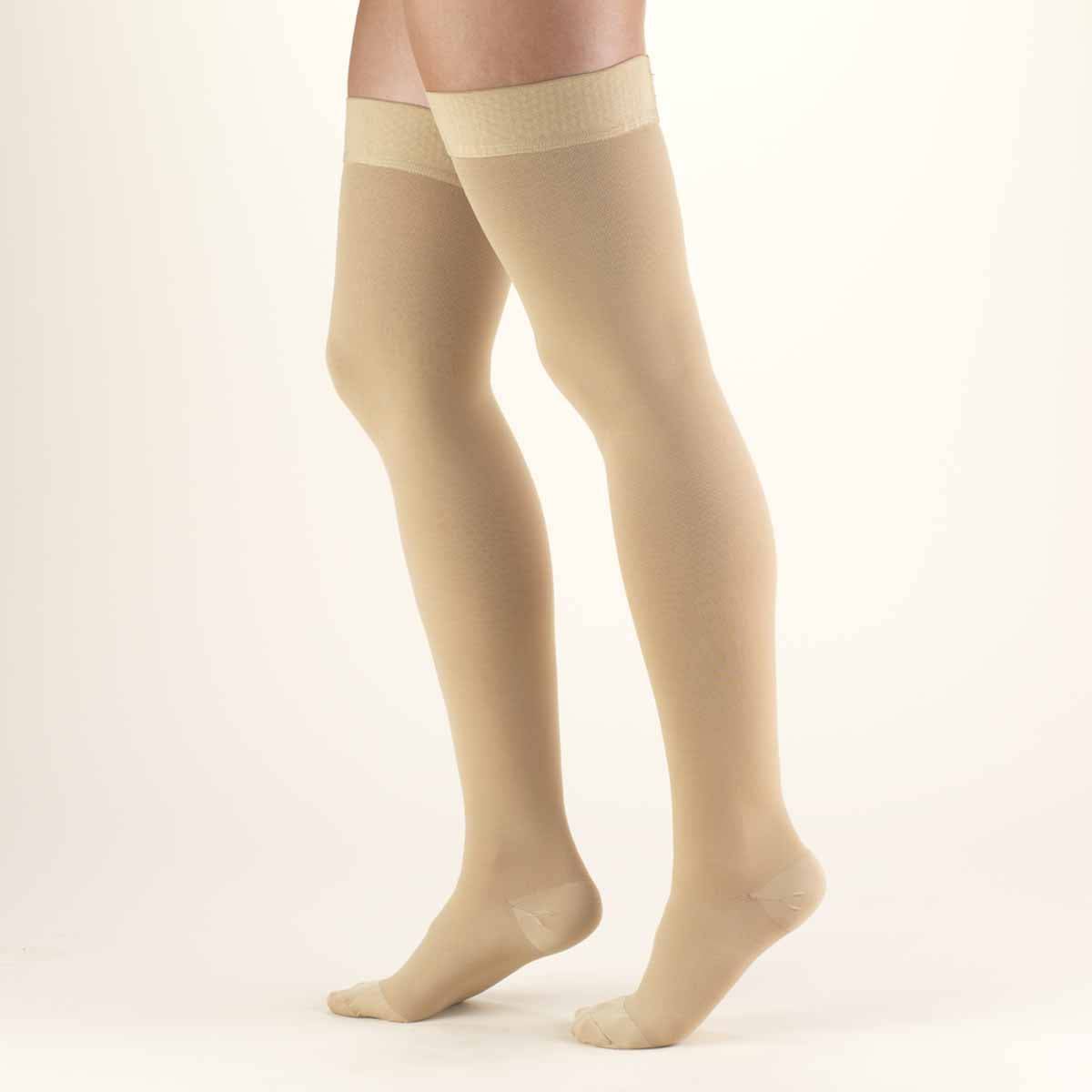 SECOND SKIN Surgical Grade closed toe 30-40 mmhg thigh high stay-up top