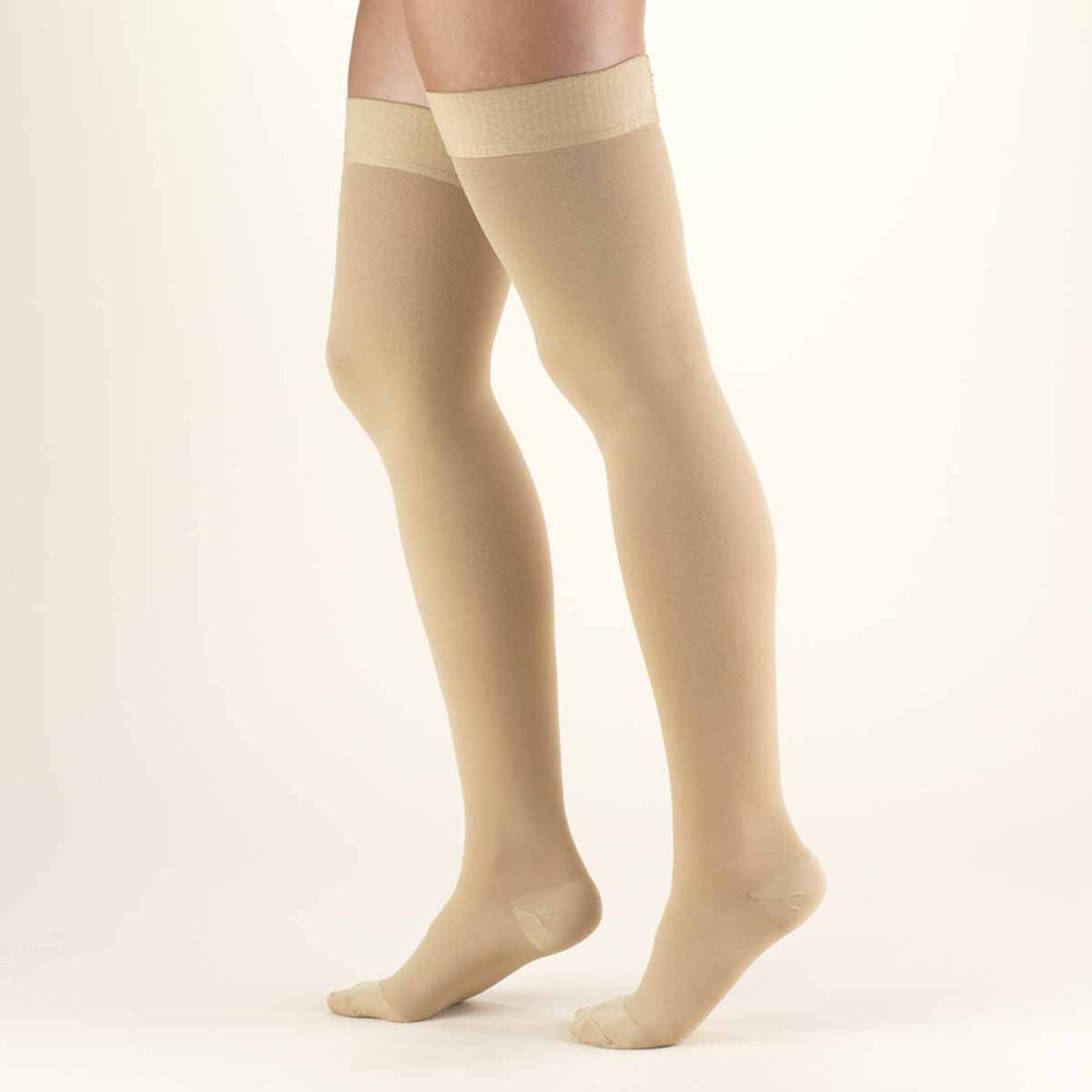 SECOND SKIN Surgical Grade closed toe 30-40 mmhg thigh high stay-up top