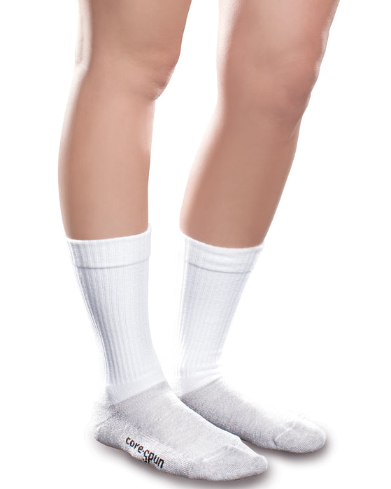 Therafirm Core-Spun Crew Support Socks for Men & Women 10-15mmHg