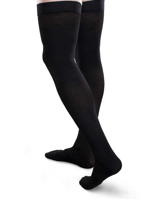 Therafirm Core-Spun Thigh High Socks for Men & Women 30-40mmHg