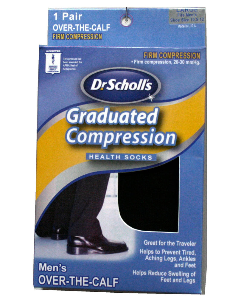 Dr. Scholl's Men's 20-30 mmHg Closed Toe Knee Highs